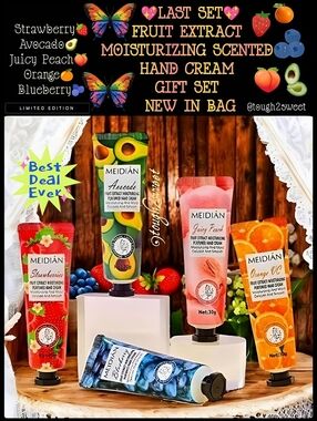 🆕LAST SET🌹FRUIT EXTRACT MOISTURIZING SCENTED HAND CREAM GIFT SET NEW IN BAG